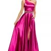 Sherri Hill - 52565 Silk Satin One Shoulder A Line Dress 1 Sherri Hill - 52565 Silk Satin One Shoulder A Line Dress