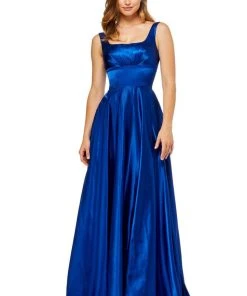Sherri Hill - 52568 Scoop Neck Charmeuse Empire Dress