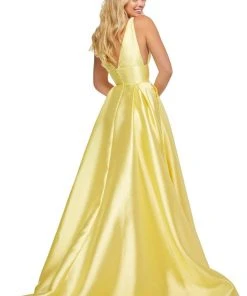 Sherri Hill - 52572 High Jewel Neckline Mikado A Line Dress