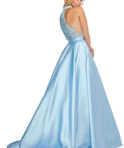 Sherri Hill - 52573 Lace Racerback Halter Satin Dress 9 Sherri Hill - 52573 Lace Racerback Halter Satin Dress