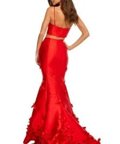 Sherri Hill - 52580 Two Piece Mikado V-Neck Mermaid Dress