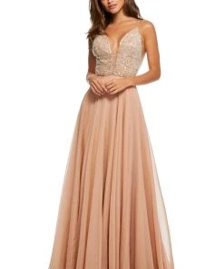 Sherri Hill - 52589 Beaded Plunging V Neck Chiffon Gown 11 Sherri Hill - 52589 Beaded Plunging V Neck Chiffon Gown