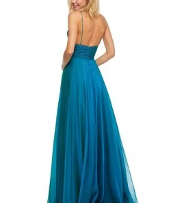 Sherri Hill - 52590 Ruched Empire Long A Line Dress
