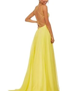 Sherri Hill - 52591 Beaded Bodice Long A Line Satin Dress
