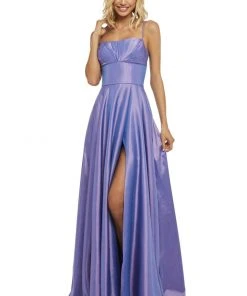 Sherri Hill - 52602 Sleeveless A Line Taffeta Dress With High Slit