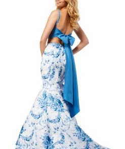 Sherri Hill - 52622 Two Piece Print Mermaid Dress