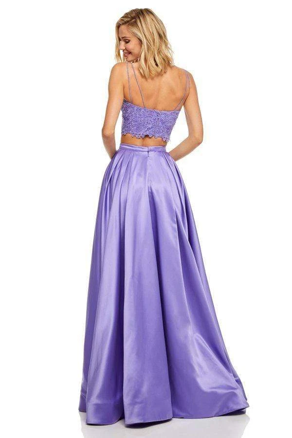 Sherri Hill - 52623 Two Piece Lace Scoop Satin A Line Dress 4 Sherri Hill - 52623 Two Piece Lace Scoop Satin A Line Dress