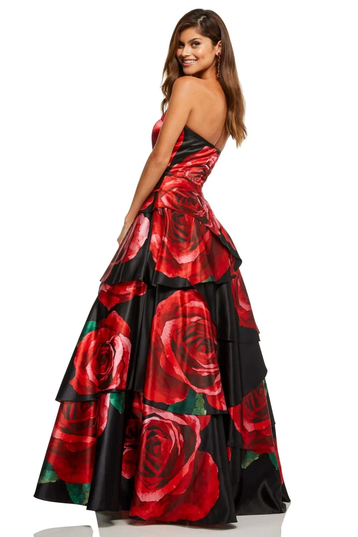 Sherri Hill - 52624 Floral Strapless Ball Gown 4 Sherri Hill - 52624 Floral Strapless Ball Gown