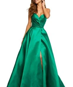 Sherri Hill - 52631 Strapless Sweetheart Satin Ballgown