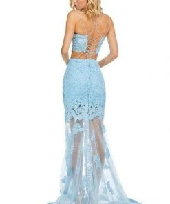 Sherri Hill - 52634 Two Piece Lace Scoop Neck Trumpet Dress