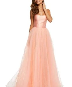 Sherri Hill - 52639 Long A Line Patterned Tulle Dress