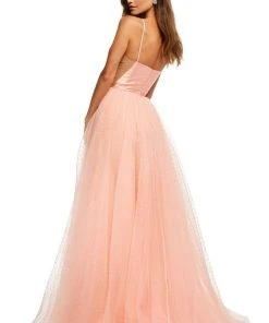 Sherri Hill - 52639 Long A Line Patterned Tulle Dress