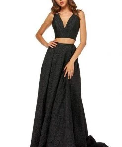 Sherri Hill - 52642 Two Piece Beaded A-Line Evening Dress