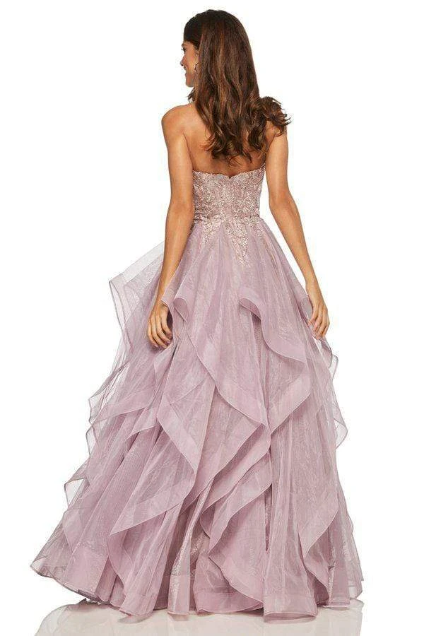 Sherri Hill - 52645 Strapless Full Figured Applique Long Dress 7 Sherri Hill - 52645 Strapless Full Figured Applique Long Dress