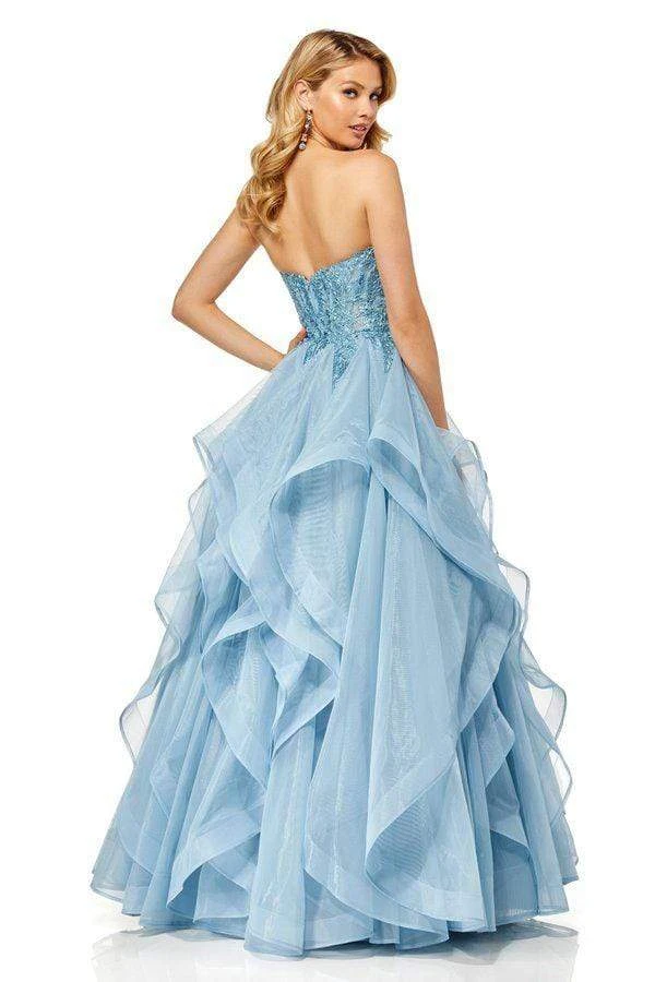 Sherri Hill - 52645 Strapless Full Figured Applique Long Dress 4 Sherri Hill - 52645 Strapless Full Figured Applique Long Dress