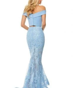 Sherri Hill - 52653 Two Piece Off-Shoulder Sheath Dress