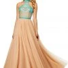 Sherri Hill - 52662 Embroidered Halter Neck Long Gown 1 Sherri Hill - 52662 Embroidered Halter Neck Long Gown