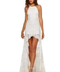 Sherri Hill - 52663 Beaded Halter High Low Dress