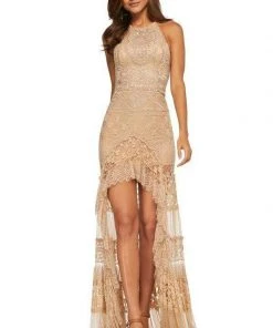 Sherri Hill - 52663 Beaded Halter High Low Dress