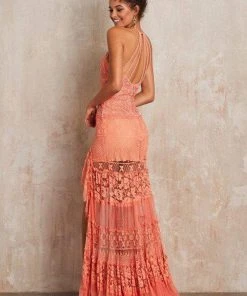 Sherri Hill - 52663 Beaded Halter High Low Dress