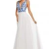Sherri Hill - 52672 Embroidered V- Neckline Long A Line Dress