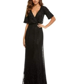 Sherri Hill - 52676 V-Neck Beaded Column Dress