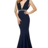 Sherri Hill - 52680 Plunging V-Neck Scuba Mermaid Dress 1 Sherri Hill - 52680 Plunging V-Neck Scuba Mermaid Dress