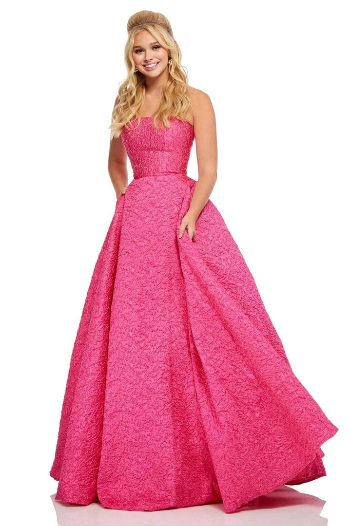 Sherri Hill - 52681 Strapless Embossed Brocade Ball Gown 8 Sherri Hill - 52681 Strapless Embossed Brocade Ball Gown
