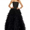 Sherri Hill - 52690 Strapless Straight Neck Ruffled Tulle Ballgown
