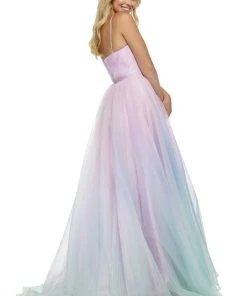 Sherri Hill - 52703 Plunging Sweetheart Ballgown With Floral Accent