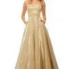 Sherri Hill - 52716 Square Long Gold Dress