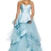 Sherri Hill - 52718 Strapless Sweetheart Satin Tiered Ballgown