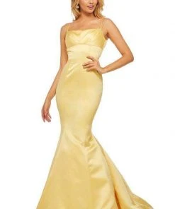 Sherri Hill - 52721 Scoop Neck Mikado Mermaid Dress