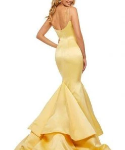 Sherri Hill - 52721 Scoop Neck Mikado Mermaid Dress