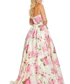Sherri Hill - 52723 Full Figured Strapless Dress 16 Sherri Hill - 52723 Full Figured Strapless Dress