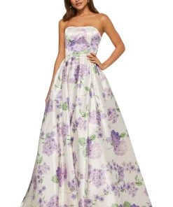 Sherri Hill - 52723 Full Figured Strapless Dress 12 Sherri Hill - 52723 Full Figured Strapless Dress