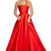 Sherri Hill - 52724 Strapless Straight Across Neck Mikado Ballgown 2 Sherri Hill - 52724 Strapless Straight Across Neck Mikado Ballgown