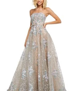 Sherri Hill - 52735 Straight Across Embellished Long Dress