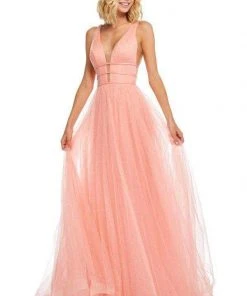 Sherri Hill - 52737 Plunging V- Neckline A-Line Long Dress