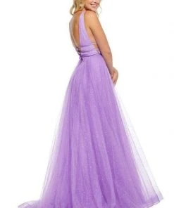 Sherri Hill - 52737 Plunging V- Neckline A-Line Long Dress