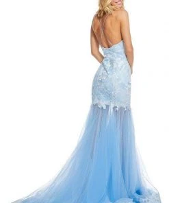Sherri Hill - 52741 Lace Deep V-neck Tulle Mermaid Dress 9 Sherri Hill - 52741 Lace Deep V-neck Tulle Mermaid Dress