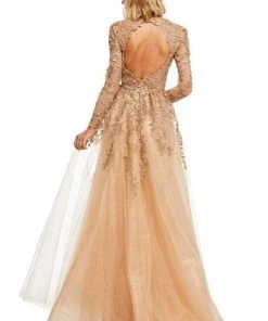 Sherri Hill - 52746 Plunging V-Neck Long Lace Dress