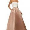 Sherri Hill - 52774 Strapless Corset Lace Bodice Satin A-Line Gown 1 Sherri Hill - 52774 Strapless Corset Lace Bodice Satin A-Line Gown
