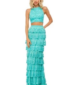 Sherri Hill - 52777 Two Piece Halter Column Dress
