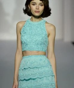 Sherri Hill - 52777 Two Piece Halter Column Dress 12 Sherri Hill - 52777 Two Piece Halter Column Dress