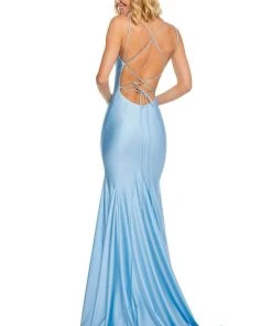 Sherri Hill - 52779 Crisscross Lace Up Fitted Sexy Dress