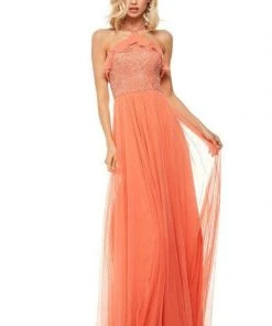 Sherri Hill - 52797 Beaded Halter A-Line Evening Dress