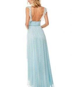 Sherri Hill - 52799 Plunging V-Neck A-Line High Low Dress