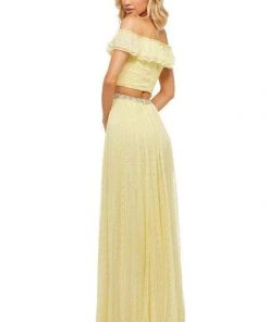 Sherri Hill - 52800 Two-Piece Ruffle Off The Shoulder A Line Dress