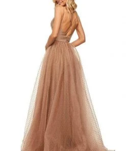 Sherri Hill - 52812 Beaded Plunging V- Neckline A-Line Dress